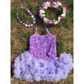 2014 new rosette baby girls petti dress pettidress lavender with halo and necklace